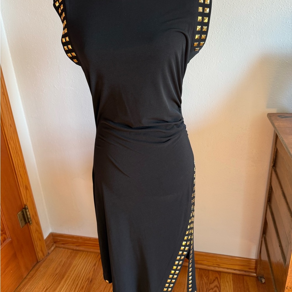 MICHAEL Michael Kors Black Dress with Gold Accents